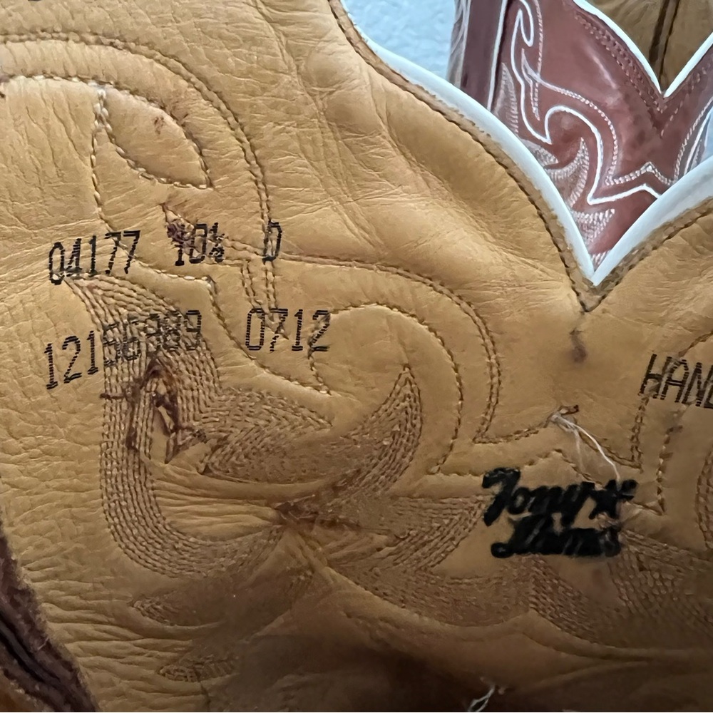 Tony Lama O4177 Men's San Saba Collection Stockman Boots Square Toe 10.5 D - Picture 9 of 10